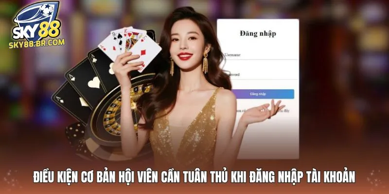 Đăng Nhập SKY88 1 Điều kiện cơ bản hội viên cần tuân thủ khi đăng nhập tài khoản